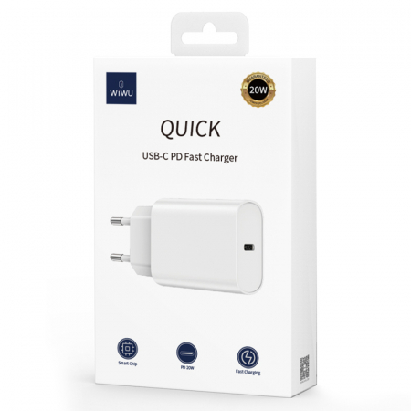 INCARCATOR RETEA USB-C FAST CHARGE PD 20W - ALB [5]