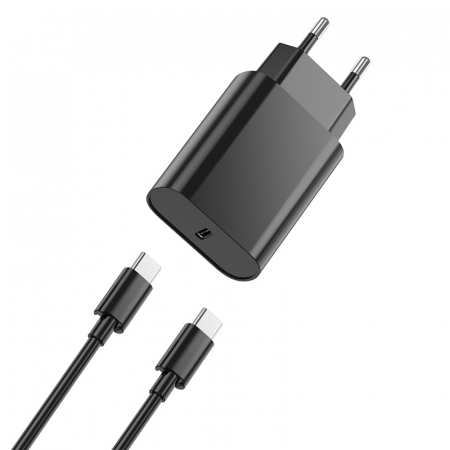 INCARCATOR RETEA USB-C FAST CHARGE PD 20W - NEGRU [3]