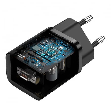 INCARCATOR RETEA USB-C FAST CHARGING PD 25W BASEUS - NEGRU [5]