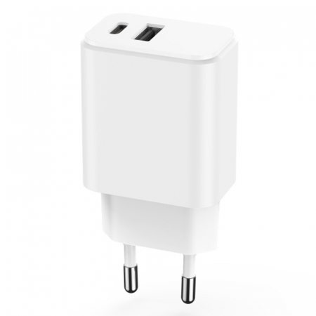 INCARCATOR RETEA USB-C +USB A FAST CHARGING 20W - ALB [3]