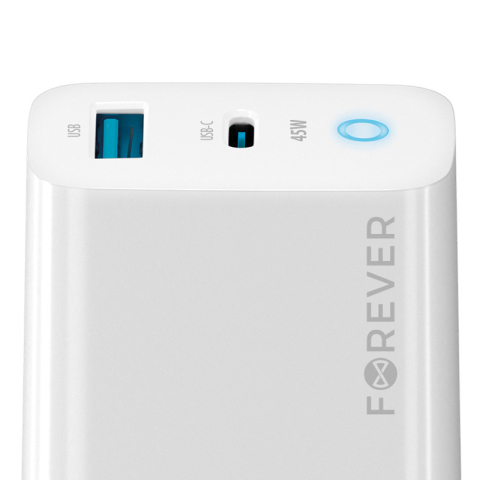 INCARCATOR RETEA USB-C + USB A FAST CHARGING 45W - ALB [5]