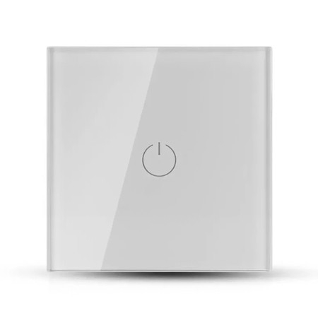 Intrerupatoare tactile - INTRERUPATOR SIMPLU CAP SCARA DIN STICLA CU TOUCH - ALB