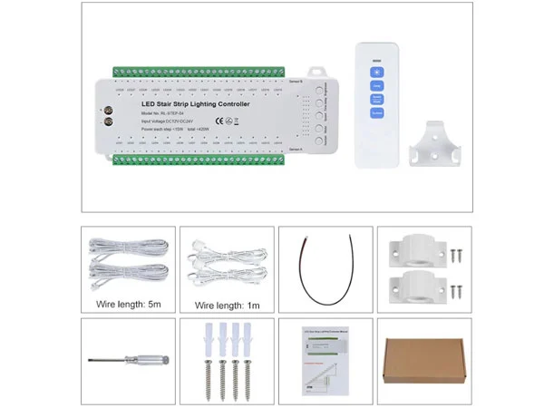 Kit Iluminat Inteligent Pentru 16 Scari / Scara/ Trepte cu Senzori si banda LED 24V [3]