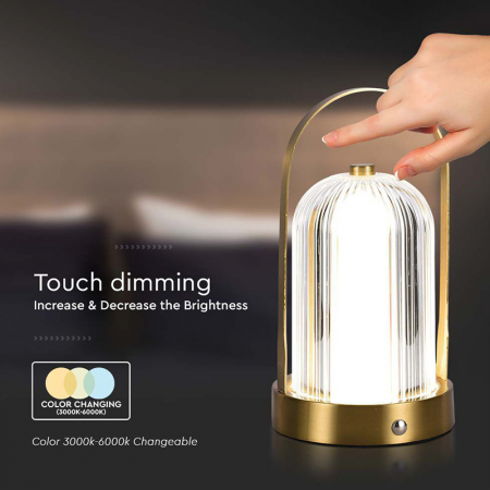LAMPA BIROU 3IN1 CU ACUMULATOR 1800MAH - FRENCH GOLD [5]