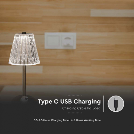 LAMPA BIROU 3W 3IN1 CU ACUMULATOR 1800MAH - NICKEL AURIU [6]