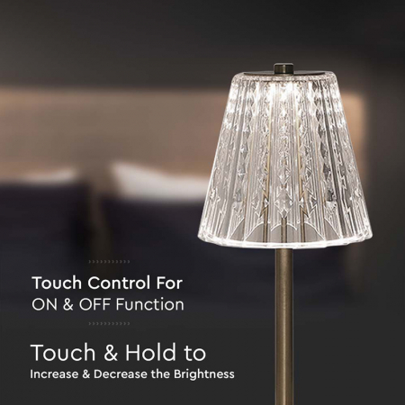 LAMPA BIROU 3W 3IN1 CU ACUMULATOR 1800MAH - NICKEL AURIU [5]
