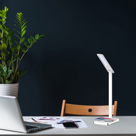 LAMPA BIROU SMART 5W 3IN1 CU INCARCATOR INDUCTIV INCORPORAT - ALB [4]