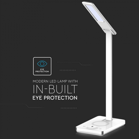 LAMPA BIROU SMART 5W 3IN1 CU INCARCATOR INDUCTIV INCORPORAT - ALB [3]