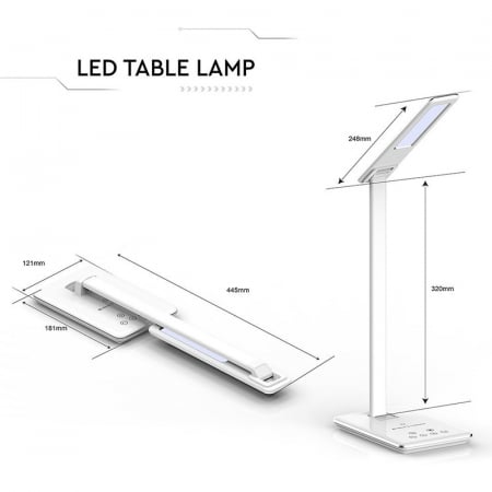 LAMPA BIROU SMART 5W 3IN1 CU INCARCATOR INDUCTIV INCORPORAT - ALB [12]