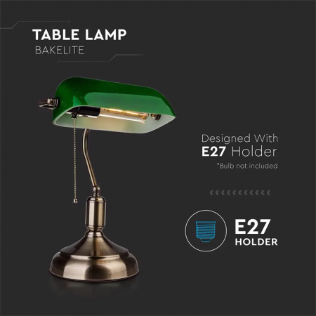 LAMPA BIROU SOCLU E27 CORP METAL SI STICLA - VERDE [2]