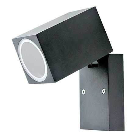 Spot / Corp spot GU10/MR16 - Lampa cu soclu GU10, montaj perete, IP44, negru, V-TAC