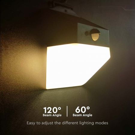 Lampa exterioară 2W, 4000K, încărcare solară, alb/negru, V-TAC, 10309 [4]