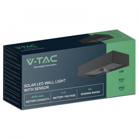 Lampa exterioară, 6W, IP65, 4000K, încărcare solară, negru, V-TAC 10307 [4]