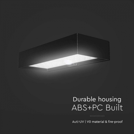 Lampa exterioară, 6W, IP65, 4000K, încărcare solară, negru, V-TAC 10307 [9]