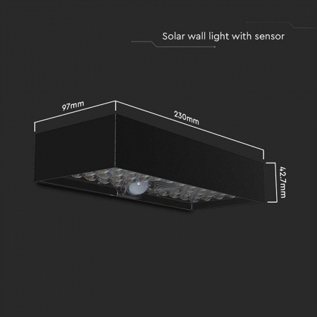 Lampa exterioară, 6W, IP65, 4000K, încărcare solară, negru, V-TAC 10307 [5]