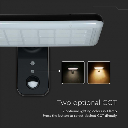 Lampa exterioară solară, 15W, 4000K - 6000K, negru, V-TAC 10315 [3]
