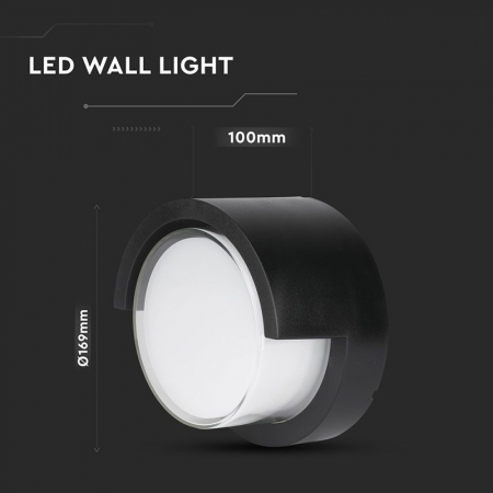 Lampa led, 12w, ip65, 4000k, alb neutru, negru, V-TAC 218538 [5]