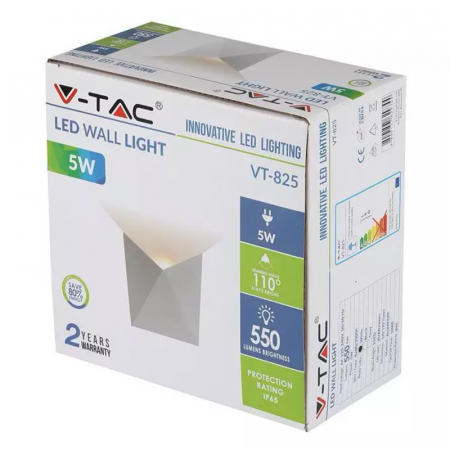 LAMPA LED 5W 3000K ALB CALD IP65 - ALB [4]