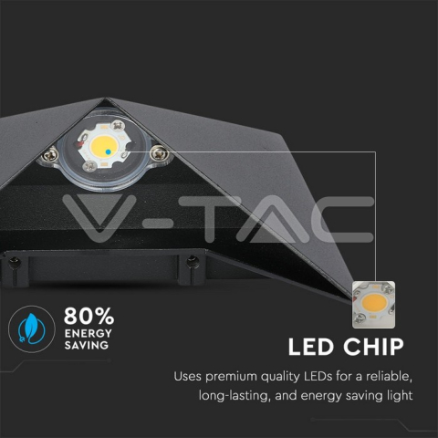 Lampa led, 5w, 4000k, alb neutru, ip65, negru, V-TAC 8283 [2]