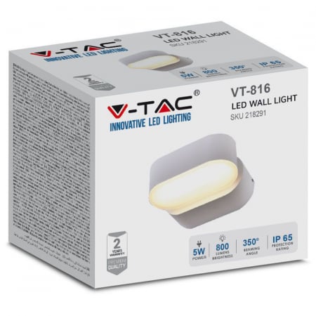 Lampa led, 5w, ip65, 4000k, alb neutru, gri, V-TAC 218291 [5]