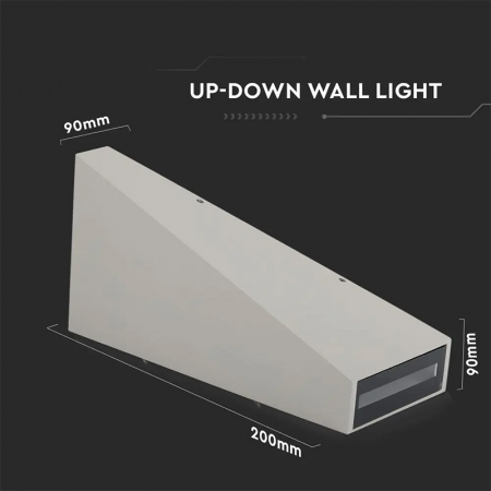 Lampa led, 6w, ip65, 3000k, alb cald, gri, V-TAC 218299 [4]
