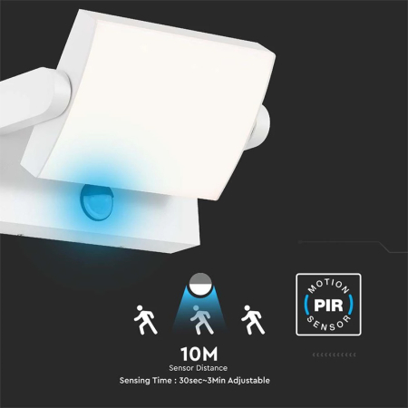 LAMPA LED CU SENZOR MISCARE 17W IP65 3000K- ALB [6]