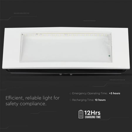 Lampa led iesire de urgenta 3.8w 6000k alb rece V-tac [7]