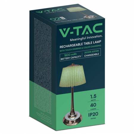 LAMPA LED MASA 1.5W 3IN1 DIMABIL - VERDE/CROM [3]