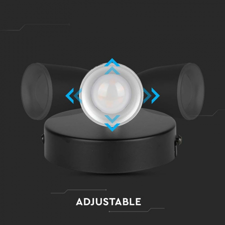 LAMPA LED MONTAJ PERETE 4.5W 4000K ALB NEUTRU - NEGRU [7]