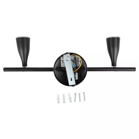 LAMPA LED MONTAJ PERETE 9W 3000K ALB CALD - NEGRU [2]