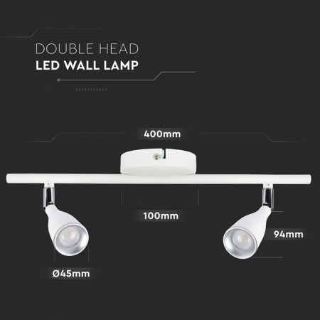 LAMPA LED MONTAJ PERETE 9W 4000K ALB NEUTRU - ALB [3]