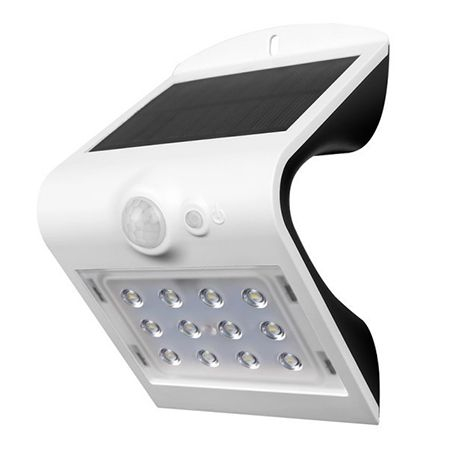 Corp iluminat exterior casa / gradina - LAMPA LED SOLARA 1.5W 4000K ALB NEUTRU - ALB/NEGRU