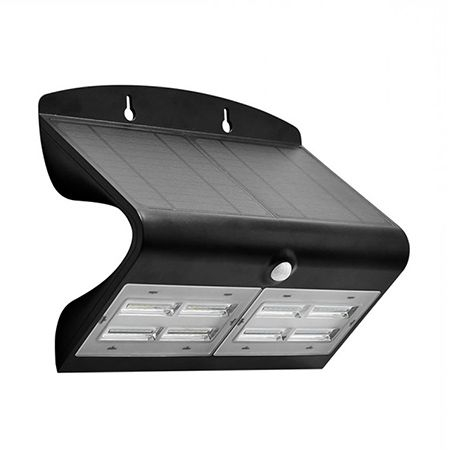 Corp iluminat exterior casa / gradina - Lampa led solara, 6.8w, 4000k, alb neutru, negru, V-TAC 8279