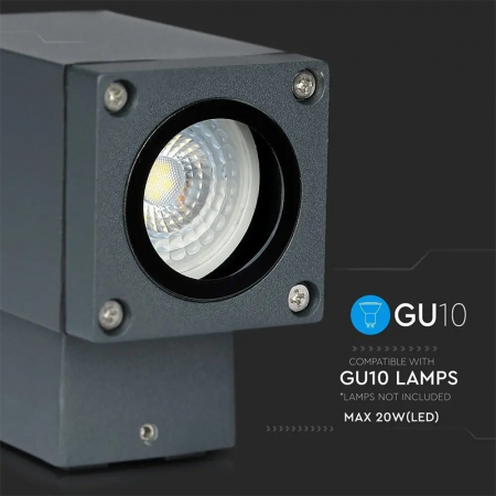 Lampa montaj perete, soclu GU10, IP44, V-TAC [12]