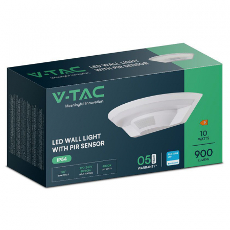 Lampă perete led 10w IP54 senzor de mișcare 3in1 - alb [8]