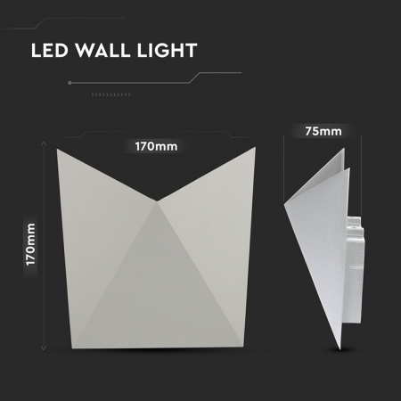 LAMPA PERETE LED 5W IP65 3000K - GRI [5]