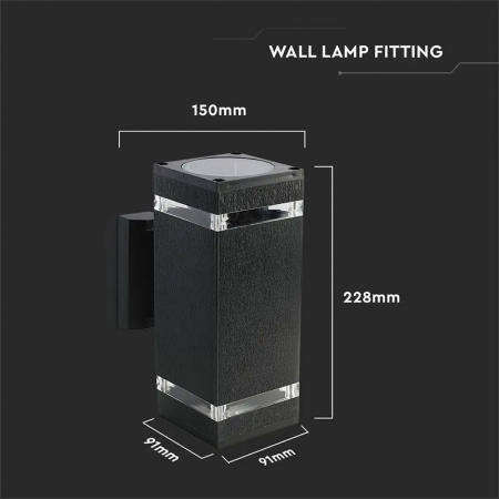 LAMPA PERETE SOCLU E27 IP44 - NEGRU [3]