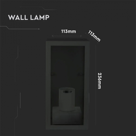 LAMPA PERETE SOCLU E27 - NEGRU MAT [6]