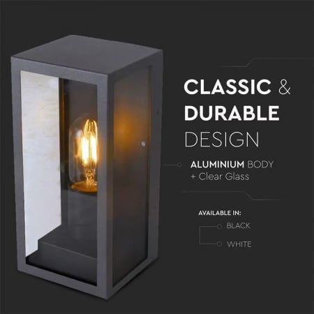 LAMPA PERETE SOCLU E27 - NEGRU MAT [9]