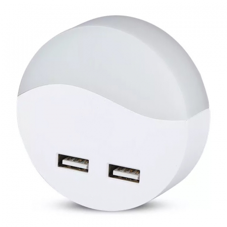 LAMPA VEGHE ROTUNDA CU SENZOR LUMINA 4000K + 2USB [1]