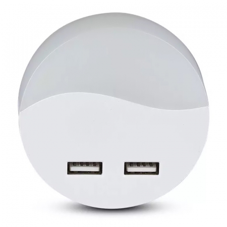 LAMPA VEGHE ROTUNDA CU SENZOR LUMINA 4000K + 2USB [2]