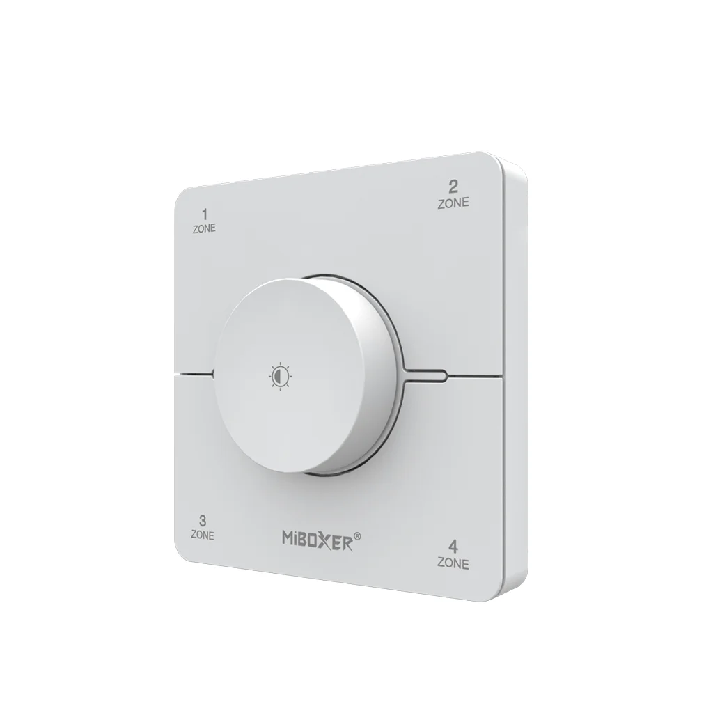 MiBoxer K0S Telecomanda de perete rotativa 4 zone Monocolor/Dual White CCT 2.4Ghz, Alb [2]