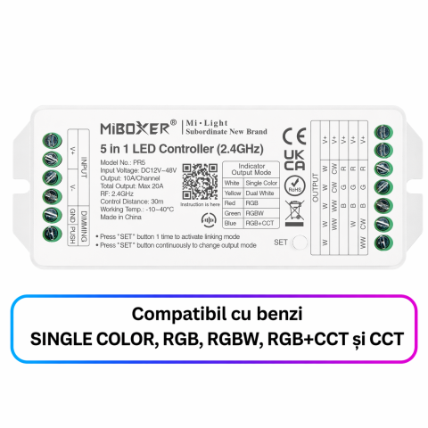 Controller bandă LED - MiBoxer PR5 controler LED 5in1 2.4Ghz max. 20A
