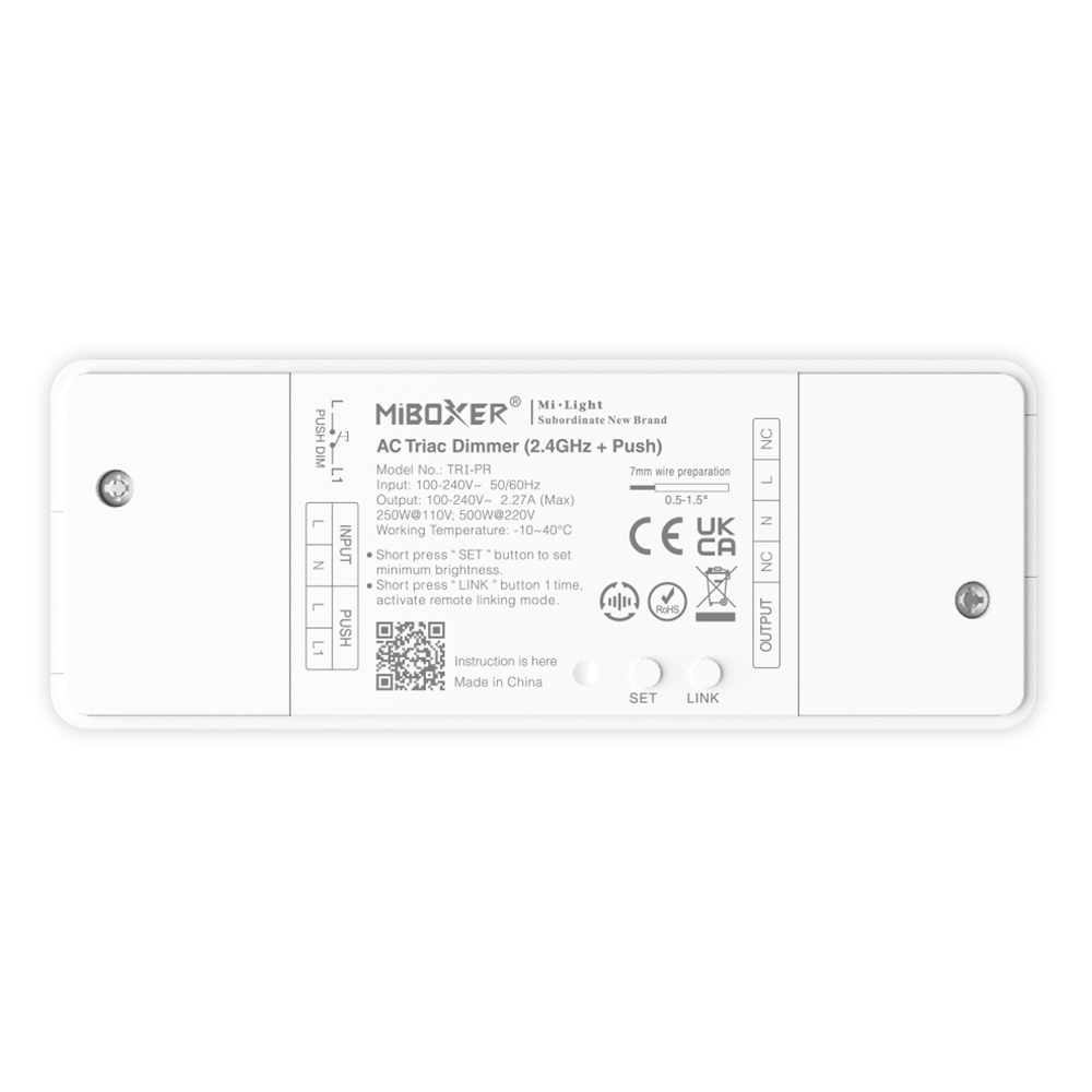 MiBoxer TRI-PR AC Triac Dimmer 500W (2.4GHz)