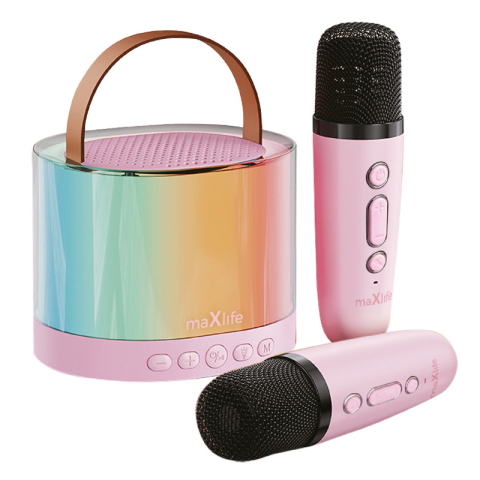 MINI BOXA KARAOKE CU MICROFON WIRELESS - ROZ [1]
