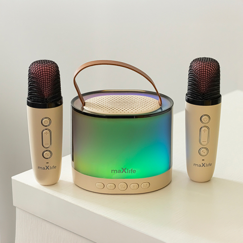 MINI BOXA KARAOKE CU MICROFON WIRELESS - ROZ [6]