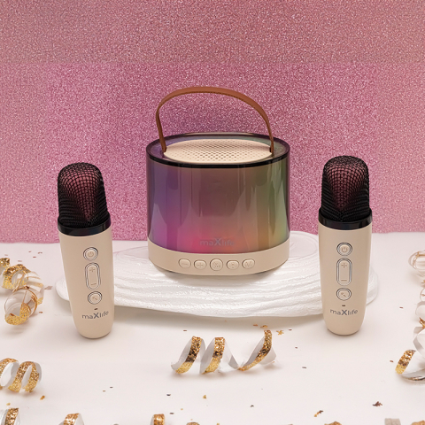 MINI BOXA KARAOKE CU MICROFON WIRELESS - ROZ [3]