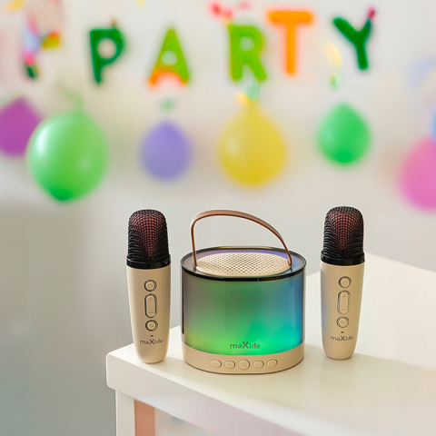MINI BOXA KARAOKE CU MICROFON WIRELESS - ROZ [5]