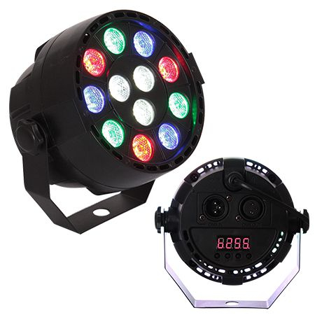 LUMINI SI EFECTE DISCO - Mini led par portabil rgb+w 12x1w