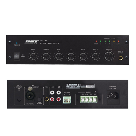 Mixere amplificate 100V - MIXER CU AMPLIFICARE 100V 40W